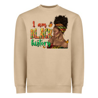 I Am Black History Afro Black Woman Juneteenth Heavyweight Sweatshirt | Teevron