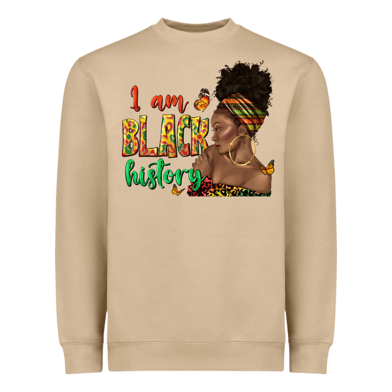 I Am Black History Afro Black Woman Juneteenth Heavyweight Sweatshirt by texasbilliewilder | Teevron