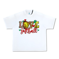 White love softball Urban Heavy Tee - Zillion Design Studio
