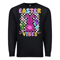 Black easter vibes peep faux sequin Premium Sweatshirt - MaliasSmallBusiness