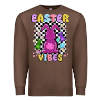 Chestnut easter vibes peep faux sequin Premium Sweatshirt - MaliasSmallBusiness