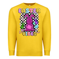 Lemon easter vibes peep faux sequin Premium Sweatshirt - MaliasSmallBusiness