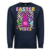 Navy easter vibes peep faux sequin Premium Sweatshirt - MaliasSmallBusiness