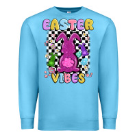 Ocean Blue easter vibes peep faux sequin Premium Sweatshirt - MaliasSmallBusiness