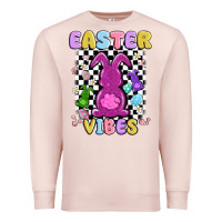 Pale Pink easter vibes peep faux sequin Premium Sweatshirt - MaliasSmallBusiness