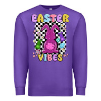 Purple easter vibes peep faux sequin Premium Sweatshirt - MaliasSmallBusiness