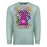 Seafoam easter vibes peep faux sequin Premium Sweatshirt - MaliasSmallBusiness