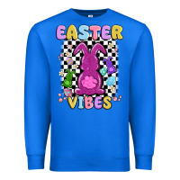 True Royal easter vibes peep faux sequin Premium Sweatshirt - MaliasSmallBusiness
