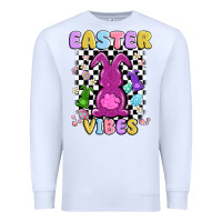 White easter vibes peep faux sequin Premium Sweatshirt - MaliasSmallBusiness