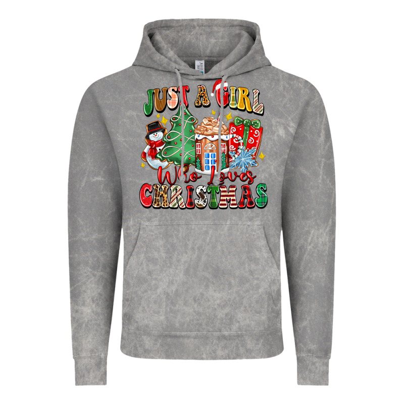 Just A Girl Who Loves Christmas Vintage Hoodie by Zillion Design Studio | Teevron