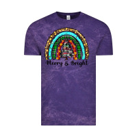 Cloud Purple merry and bright rainbow christmas Vintage Tee - RanaPortraitStore