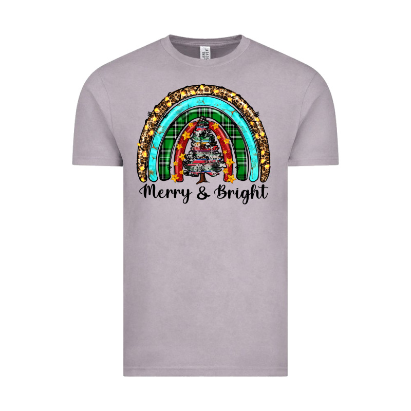 Merry And Bright Rainbow Christmas Vintage Tee by RanaPortraitStore | Teevron