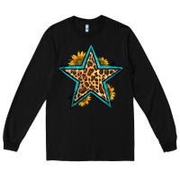 Black western leopard star Long Sleeve Tee - HRA Design Shop
