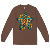 Chestnut western leopard star Long Sleeve Tee - HRA Design Shop