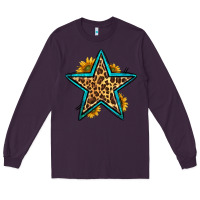 Plum western leopard star Long Sleeve Tee - HRA Design Shop