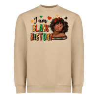 I Am Black History Afro Girl Heavyweight Sweatshirt | Teevron