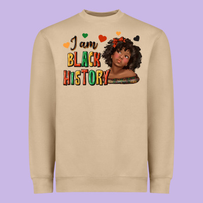 Heavyweight Sweatshirt i am black history afro girl