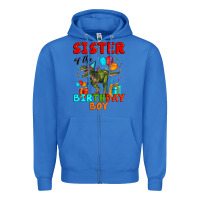 True Royal sister of the birthday boy t rex Zipper Hoodie - Artiststas