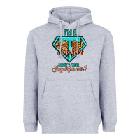 Heather Grey i'm a teacher what's your superpower leopard Heavyweight Hoodie - Jasminsmagicworld