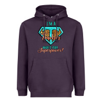 Plum i'm a teacher what's your superpower leopard Heavyweight Hoodie - Jasminsmagicworld