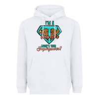 White i'm a teacher what's your superpower leopard Heavyweight Hoodie - Jasminsmagicworld