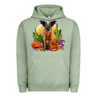 Pigment Oil Green Halloween german shepherd Urban Hoodie - RanaPortraitStore