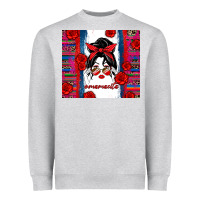 Heather Grey mamacita serape Heavyweight Sweatshirt - Zillion Design Studio