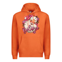 Carrot believe pink christmas santa claus Premium Hoodie - MaliasSmallBusiness