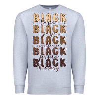 Heather Grey black history Premium Sweatshirt - MaliasSmallBusiness