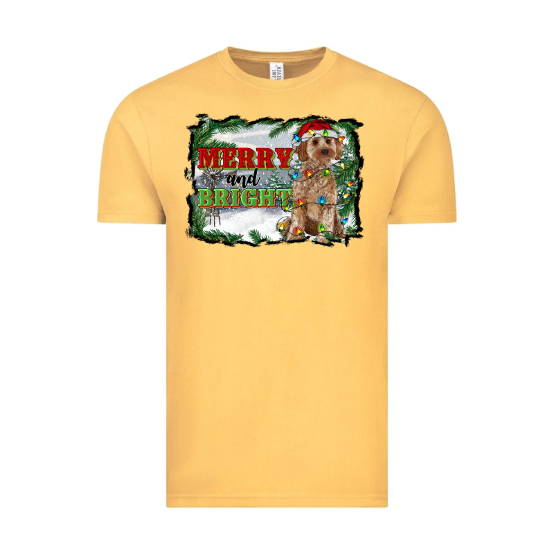 Merry And Bright Cockapoo Vintage Tee by RanaPortraitStore | Teevron