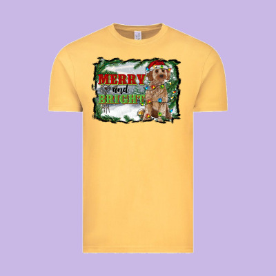 Merry And Bright Cockapoo Vintage Tee Designed By Ranaportraitstore