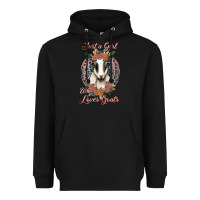 Black just a girl who loves goats Heavyweight Hoodie - Jasminsmagicworld