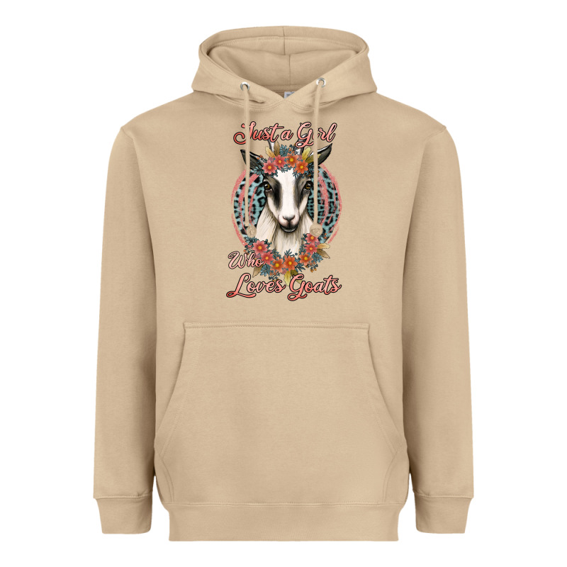 Just A Girl Who Loves Goats Heavyweight Hoodie by Jasminsmagicworld | Teevron