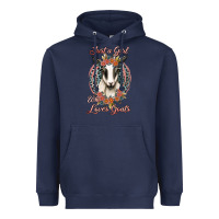 Navy just a girl who loves goats Heavyweight Hoodie - Jasminsmagicworld