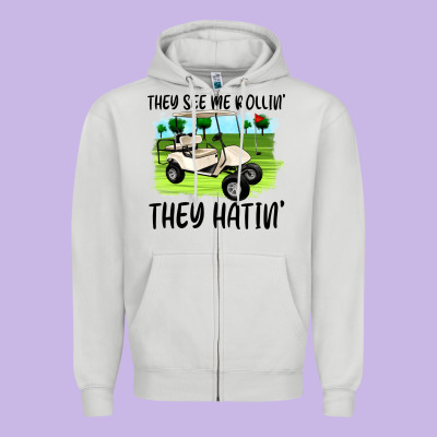 They See Me Rollin' They Hattin' Zipper Hoodie Designed By Artiststas