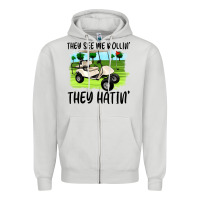 Dove Grey they see me rollin' they hattin' Zipper Hoodie - Artiststas