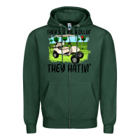 Sports Green they see me rollin' they hattin' Zipper Hoodie - Artiststas