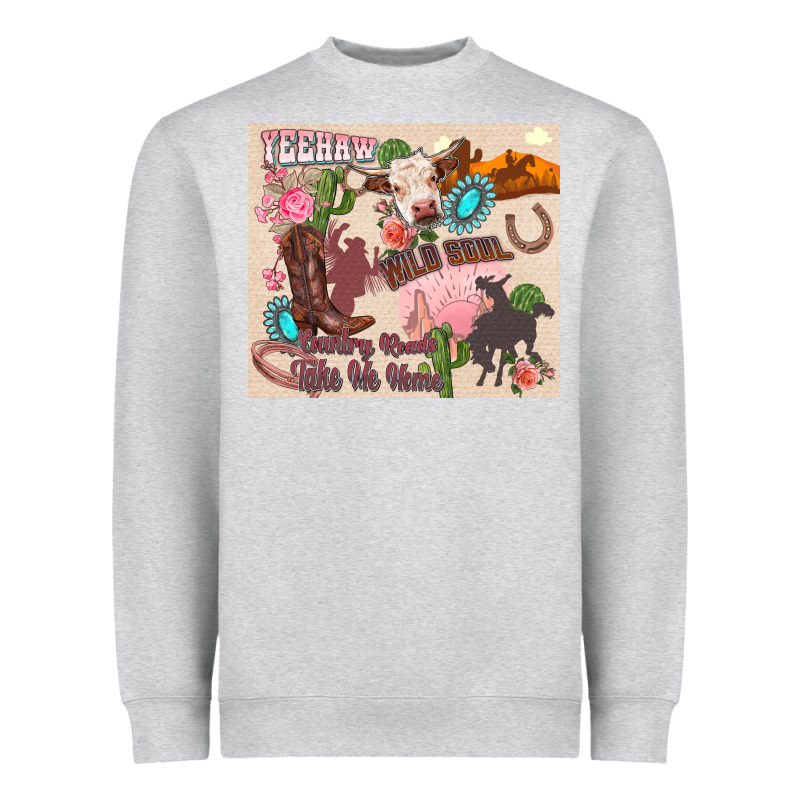 Yeehaw Western Heavyweight Sweatshirt by Zillion Design Studio | Teevron
