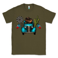 Army Green texas truck Classic Tee - CowhideDigitalArt