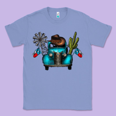 Texas Truck Classic Tee Designed By Cowhidedigitalart