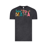 Vintage Black twin mama with flowers Vintage Tee - texasbilliewilder
