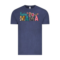 Vintage Denim twin mama with flowers Vintage Tee - texasbilliewilder