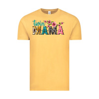 Vintage Mustard twin mama with flowers Vintage Tee - texasbilliewilder