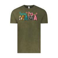 Vintage Olive twin mama with flowers Vintage Tee - texasbilliewilder