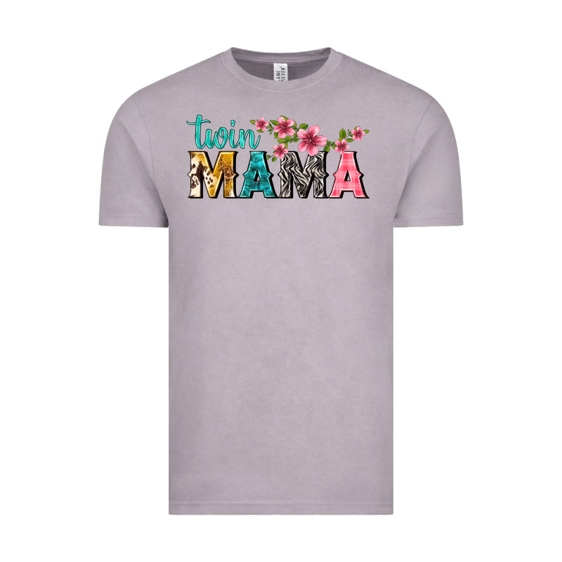 Twin Mama With Flowers Vintage Tee by texasbilliewilder | Teevron