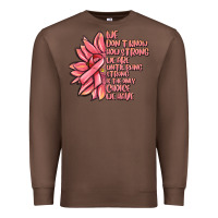 Chestnut pink sunflower and cancer ribbon breast cancer Premium Sweatshirt - MaliasSmallBusiness