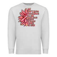 Dove Grey pink sunflower and cancer ribbon breast cancer Premium Sweatshirt - MaliasSmallBusiness