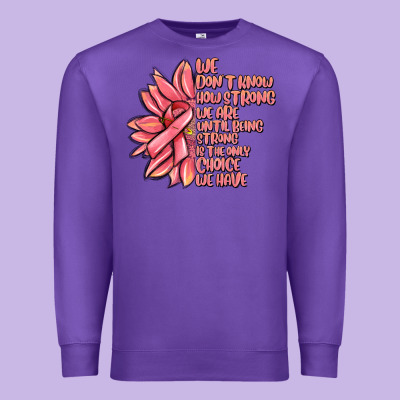 Pink Sunflower And Cancer Ribbon Breast Cancer Premium Sweatshirt Designed By Maliassmallbusiness