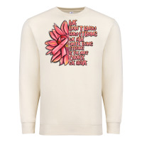 Sandshell pink sunflower and cancer ribbon breast cancer Premium Sweatshirt - MaliasSmallBusiness