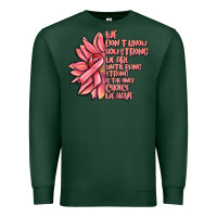 Sports Green pink sunflower and cancer ribbon breast cancer Premium Sweatshirt - MaliasSmallBusiness